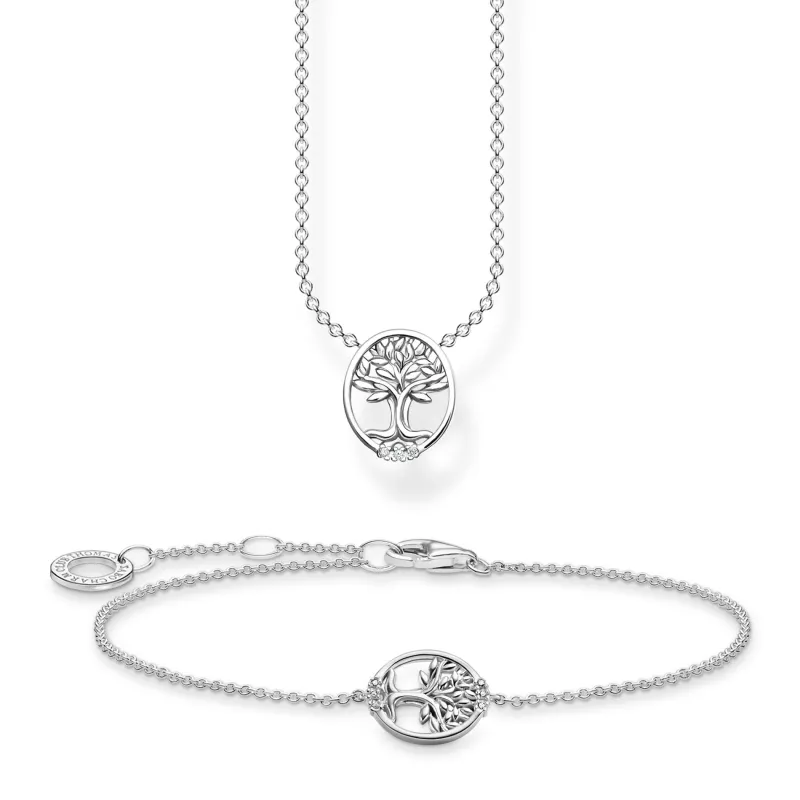 Halsband Tree of Love med vita stenar silver – KE2126-051-14>Thomas Sabo Outlet