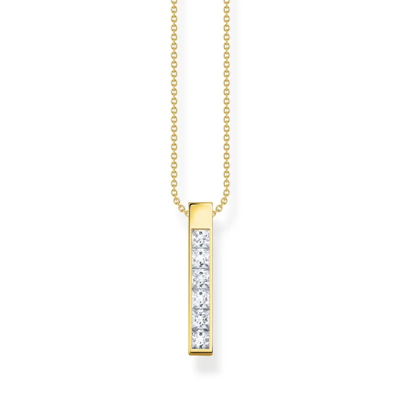 Halsband vita stenar pavé Guld- KE2113-414-14>Thomas Sabo Outlet