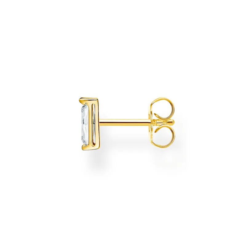 Individuellt Stiftörhängen Baguette Vit Sten Guld – H2185-414-14>Thomas Sabo New