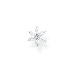 Individuellt Stiftörhängen Blomma Vit Stenar Silver – H2196-051-14>Thomas Sabo Discount