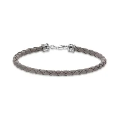 Läderarmband grå – A2011-682-5>Thomas Sabo Clearance