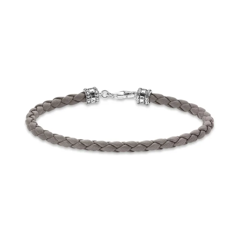 Läderarmband grå – A2011-682-5>Thomas Sabo Clearance