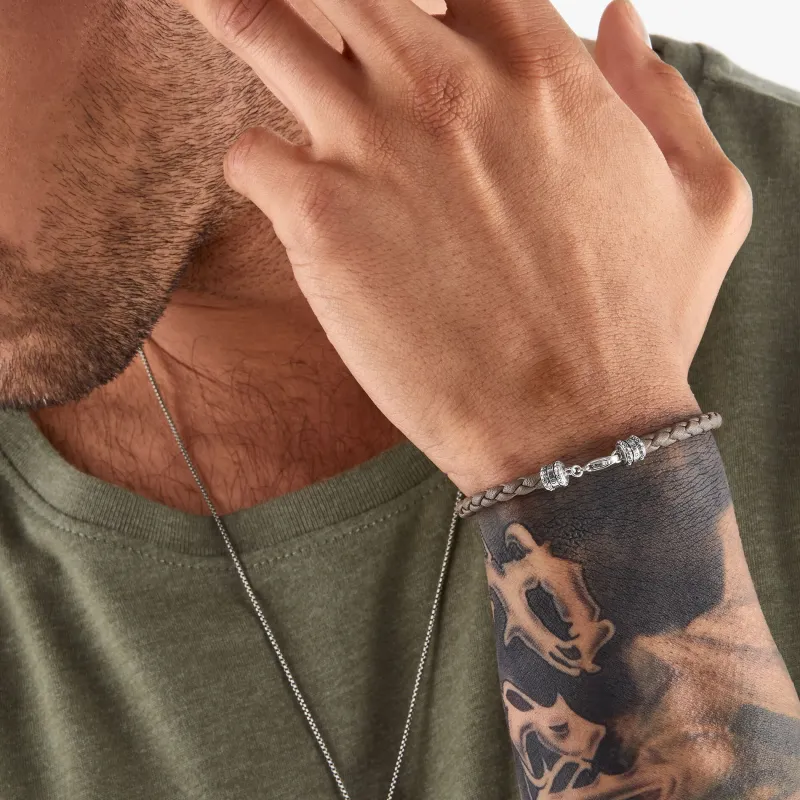 Läderarmband grå – A2011-682-5>Thomas Sabo Clearance
