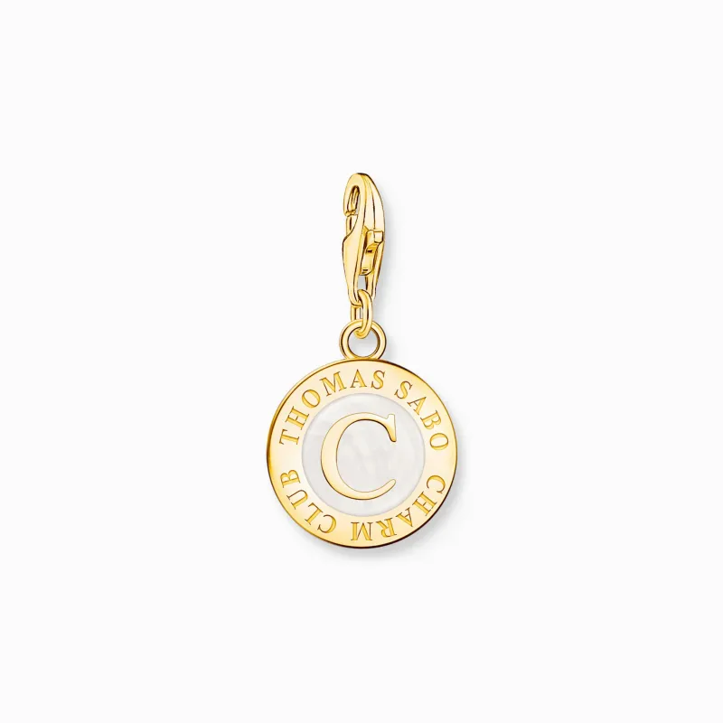 Ledamot Charm vit Charmista Coin guldpläterad>Thomas Sabo Best