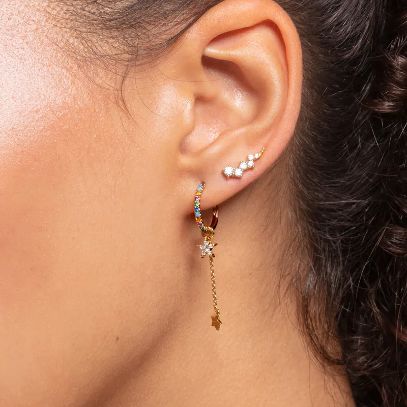 Örhängen Öronklättrare Vita Stenar Guld – H2157-414-14>Thomas Sabo