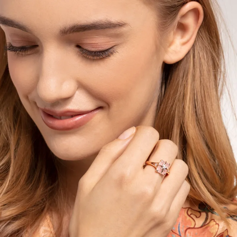 Ring Rosa Sten Med Stjärna – TR2288-417-9>Thomas Sabo New