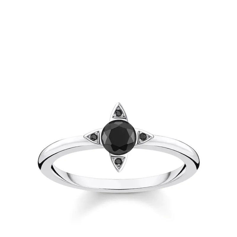 Ring Svarta Stenar Silver – TR2268-643-11>Thomas Sabo Hot