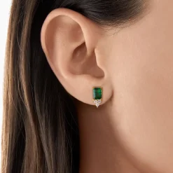 Stiftörhängen Grön Sten Guld – H2173-971-6>Thomas Sabo Sale