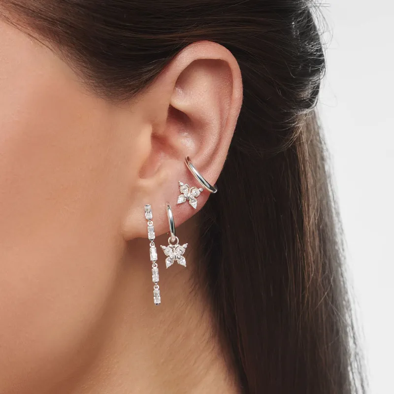 Stiftörhängen Individuellt Fjäril Vita Stenar Silver – H2195-051-14>Thomas Sabo Discount