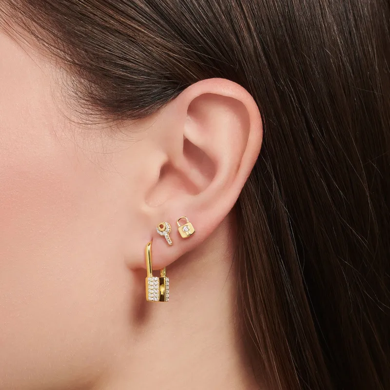 Stiftörhängen individuellt nyckel vit stenar guld – H2220-414-14 (MEGA KAMPANJ)>Thomas Sabo Sale