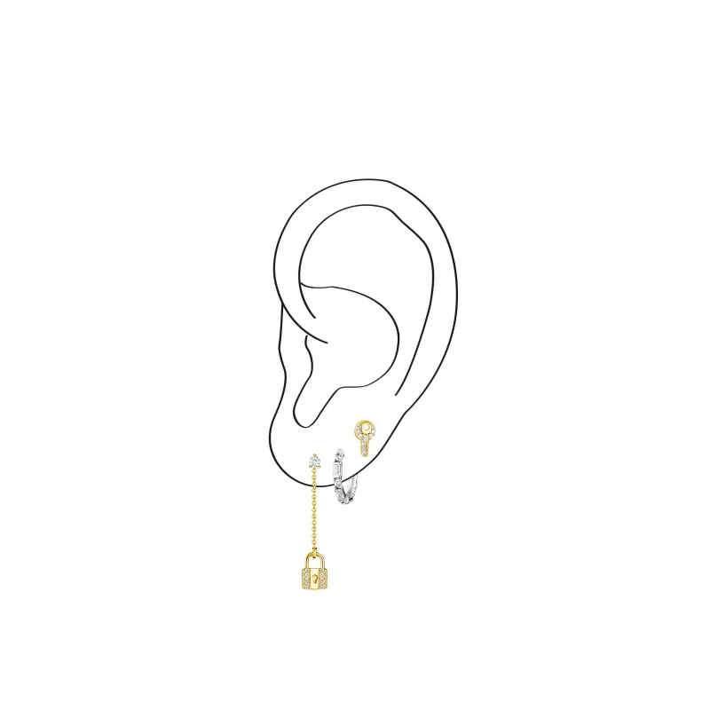 Stiftörhängen individuellt nyckel vit stenar guld – H2220-414-14 (MEGA KAMPANJ)>Thomas Sabo Sale