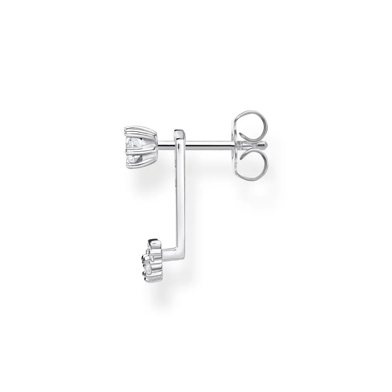 Stiftörhängen Individuellt Vita Stenar Silver – H2153-051-14>Thomas Sabo