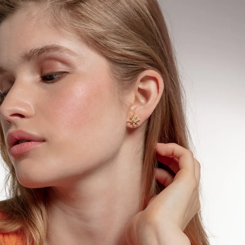 Stiftörhängen Stjärna Guld – H2081-414-14>Thomas Sabo New