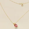 YLVA LI Embla Ruby – Guld>Halsband New