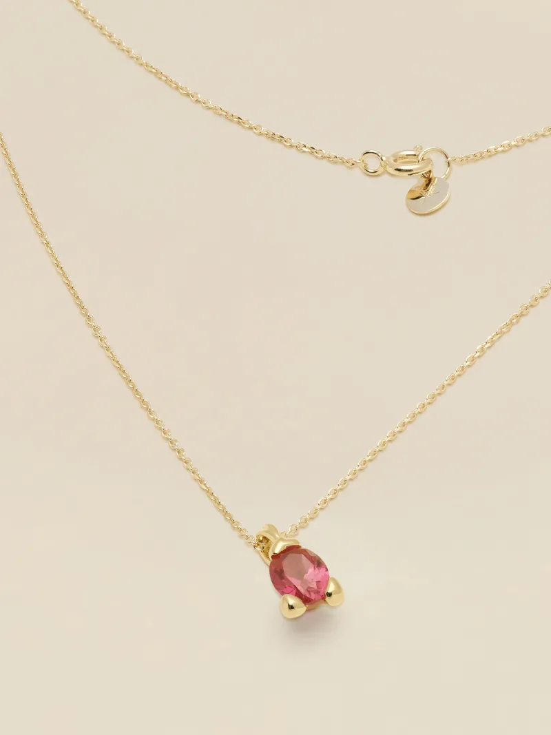 YLVA LI Embla Ruby – Guld>Halsband New