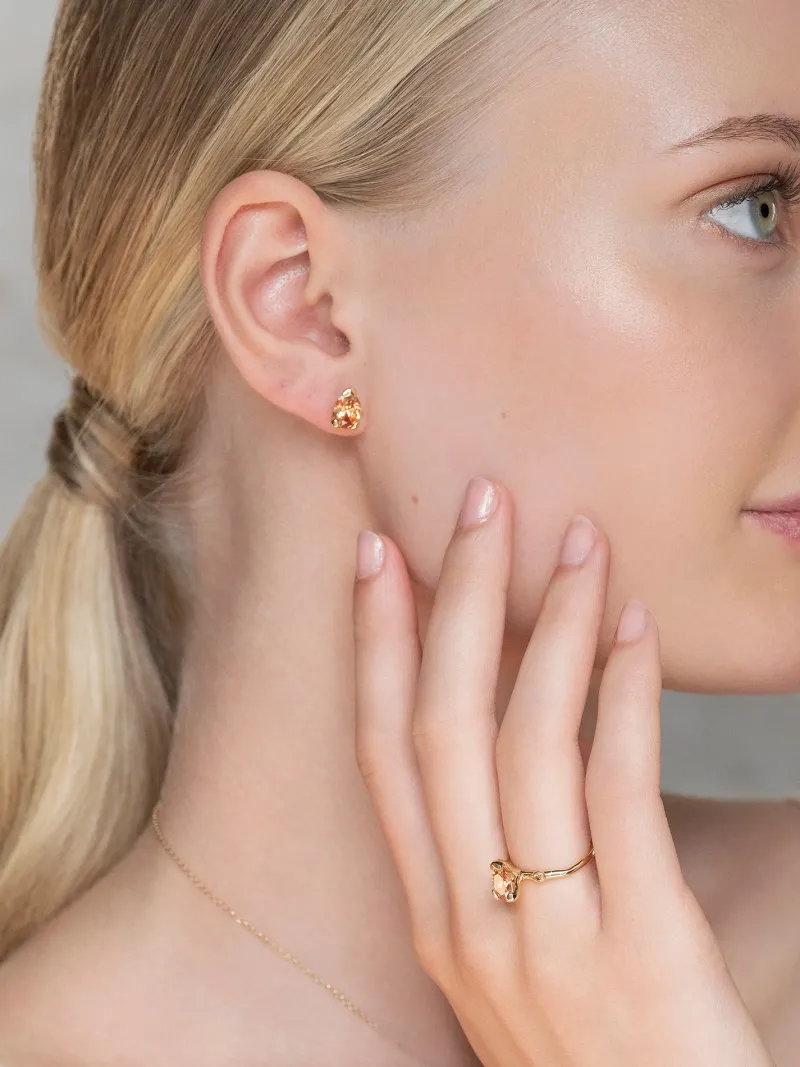 YLVA LI Embla Ring Orange – Guld>Ringar Hot