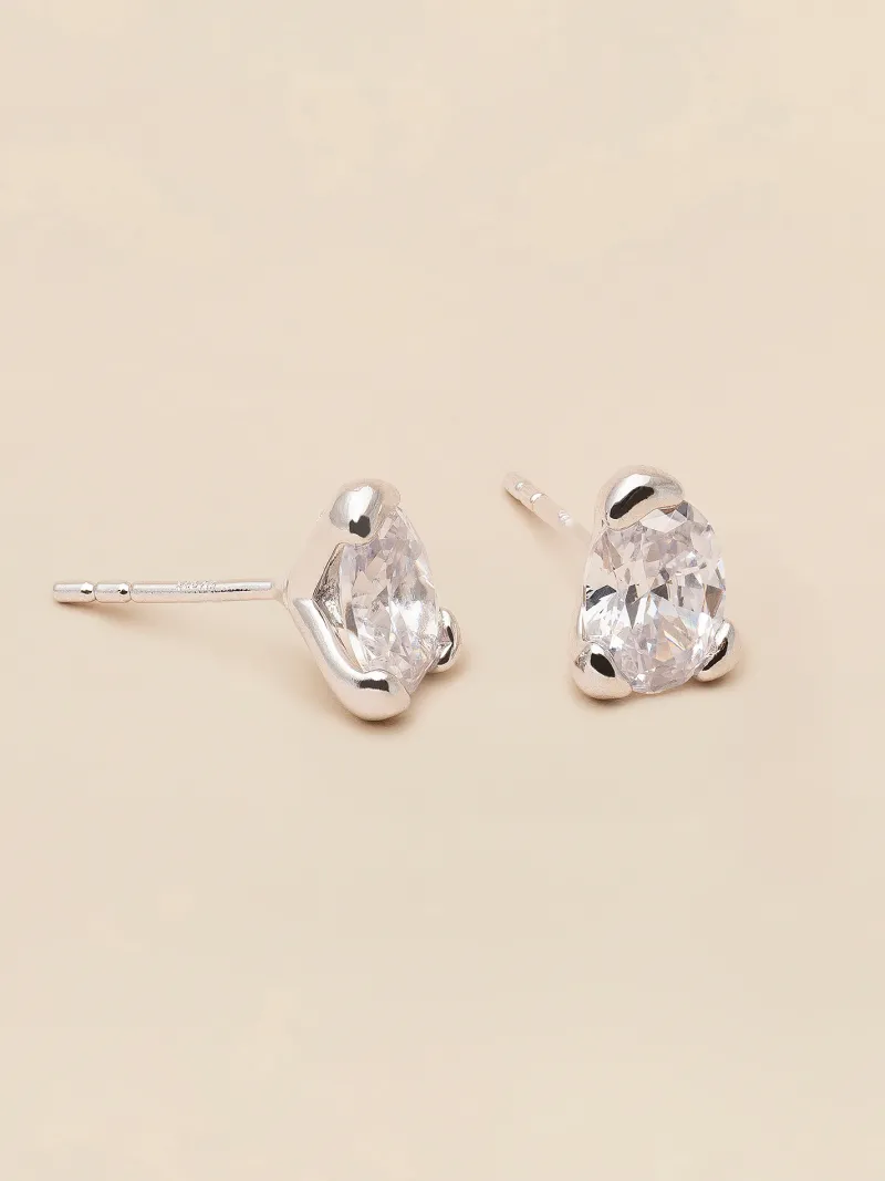 YLVA LI Embla Stud Crystal – Silver>Örhängen Best