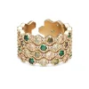YLVA LI Halo Emerald Ring Guld 3032>Ringar New