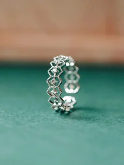 YLVA LI Mademoiselle Ring Crystal Silver 3081>Ringar Clearance