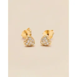 YLVA LI Pave Heart Diamond Örhängen – Gold 8651>Signature Diamond Collection Outlet