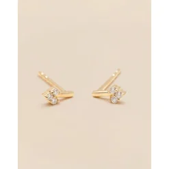 YLVA LI Petite Diamond Heart Örhängen – Gold 8731>Signature Diamond Collection Discount