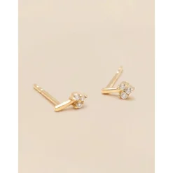 YLVA LI Petite Diamond Heart Örhängen – Gold 8731><noscript><img width=