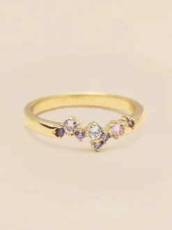 YLVA LI Petite Meadow Ring Pink Amethyst – Guld>Ringar New