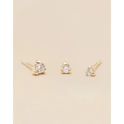 YLVA LI Signature Stud Diamond Örhängen 3,4mm – Gold 8625><noscript><img width=