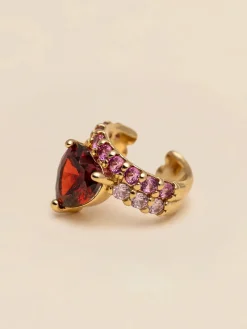 YLVA LI Venus Ear Cuff – Garnet>Örhängen Hot