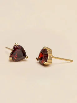 YLVA LI Venus stud Garnet – Guld>Örhängen Outlet
